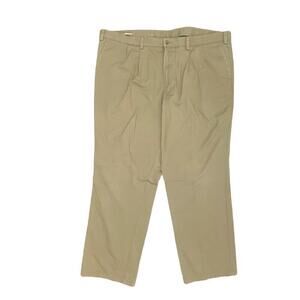 Dockers Individual Fit Waist Straight Leg Men's‎ size 44x32 Beige Pleated Chino